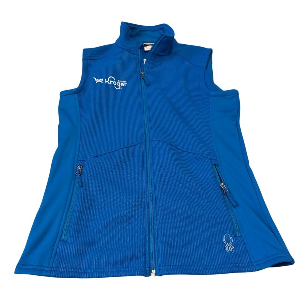 Spyder Kroger Employee Full-Zip Fleece Vest Blue Women's Size L Tech Softshell